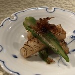 星期菜 白金 - ◆アオリイカとオクラのXO醤和え アオリイカは軽く炙ってあるので甘味が増します。 XO醤の味わいがいいですね。