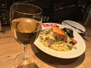 モチモチ食感の生パスタのお店 AMICO - Amico 名古屋栄店 (アミーコ)(愛知県名古屋市中区栄)魚介たっぷりペスカトーレ