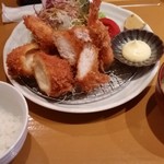 とんかつ とん樹 - 2018/8/2 シーフードミックスフライ