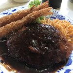 レストラン香港 - ハンバーグ  ズームアップ