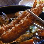 アジアンスープカリー べす - エビがでかい！