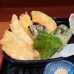 千舟屋 - かしわ天ざるの天婦羅