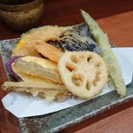 千舟屋 - 野菜の天婦羅盛り合わせ