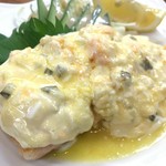 酒処春ごころ - サーモンタルタル焼 580yen