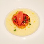 ラトリエ・ドゥ・ノト - メロンと桃のシャーベットにクレームブリュレ