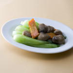 盐味炒青梗菜和河豚蘑菇