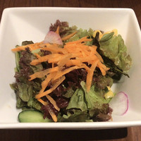D'ORO HATSUDAI - パスタランチ（静岡県産桜海老と夏野菜のトマトソース） ¥1,080+¥320 のサラダ