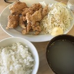 めっちゃ らんまん食堂 - 鶏もも唐揚げ定食(醤油)　￥650円