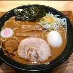 中華蕎麦 とみ田 - 半熟味玉中華そば比内地鶏卵並(180g)