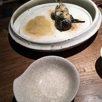 蕎麦懐石 無庵 - ユウガオ(夕顔) の煮浸しと茄子の煮浸し