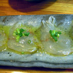 心粋厨房 獬 - コチの昆布〆　カルパッチョ