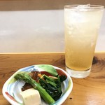 酒処春ごころ - 梅酒ソーダ＆突出し