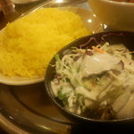 サンライズ - サフランライスとサラダ