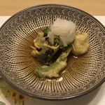 旬菜 おぐら家 - 鱧と野菜の揚げ出し
