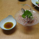 小判寿司 - コースの鯵たたき