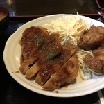 Sumibi Yaki Didori Ya - デミソースチキン勝つ定食¥800←¥850