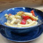 家庭料理 小川 - アスパラしめじホワイトソースマカロニ