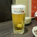 つかふき屋 - 生ビール