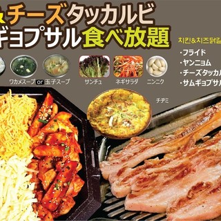 New サムギョプサル チキン チーズタッカルビ チーズタッカルビ食べ放題 75chacha 旧店名 だわ 新大久保 韓国料理 食べログ