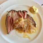 ローストビーフ、和風オニオンソース