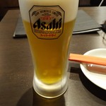 酒処 やま千 - 生ビールはスーパードライ。