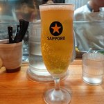 Mazesoba Rinrintei - 2018年8月　生ビール（500円）