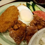 食堂きむらや - ミックスフライ定食