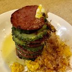 ゆたか - 雲仙ハムとゴーヤの炒め タワー盛り