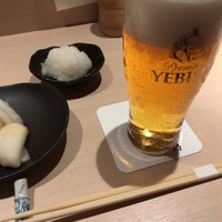 焼鳥 おみ乃 - 生ビール