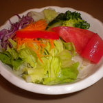 レストラン山水 - セットのサラダ