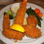 レストラン山水 - フィッシャーマンズのミックスフライ・タルタルソース添え