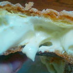 シュークリーム(\190)の断面はこんな感じでした