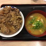 松屋 長野鶴賀七瀬店 - 牛めし特盛＋豚汁