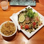 麺屋 六感堂 - エスニック冷やし中華＋ナシゴレン（週末限定チャコ飯）