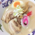 Mifujishokudou - 180705木　静岡　三富士食堂　ひやし白湯塩ラーメン700円