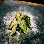 銀座 盡 - 豆鯵のフリット　海ぶどう