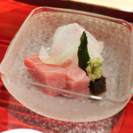 銀座 しのはら - 塩釜巻き網まぐろ、九州あら