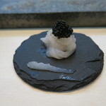 寿司栄 - 30年8月　富山白海老、キャビア