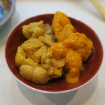 寿司栄 - 30年8月　余市雲丹、天草赤雲丹