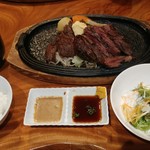 Sute- Kiteppanya Kigyuu Shin - ステーキランチ(1000円税別)+追肉100㌘(+500円税別)