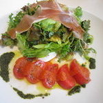 Benoit Alain Ducasse - トマト　リコッタチーズ　生ハムのプロヴァンス風サラダ 