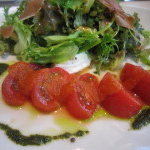 Benoit Alain Ducasse - トマト　リコッタチーズ　生ハムのプロヴァンス風サラダ 