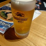 いちば寿司 - 生ビール(一番搾り)480円