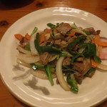 ゆくい - 猪ニンニク炒め