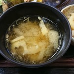 Shokusaikouboudongurikorokoro - かんぴょうの味噌汁（日替わり定食）