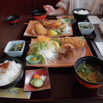 かつ屋まんてん - メンチカツ定食ランチ780円