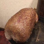 北島亭 - 2018年1月、コルヴェールの丸焼き、焼き上がり直後。