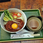 みのや - 冷やし味噌キーマきしめんｗｉｔｈ卵黄