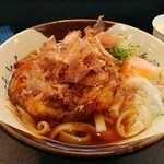 かき揚げきしめん玉子入り