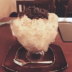 ナニワヤ・カフェ - かき氷 (あずきミルク)